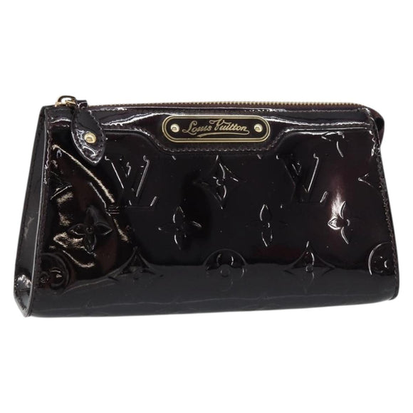 LOUIS VUITTON Monogram Vernis Trousse cosmetic Pouch Amarante M93565 Auth 159451