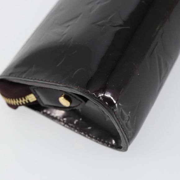 LOUIS VUITTON Monogram Vernis Trousse cosmetic Pouch Amarante M93565 Auth 159451