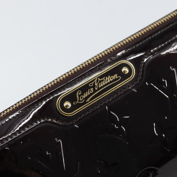 LOUIS VUITTON Monogram Vernis Trousse cosmetic Pouch Amarante M93565 Auth 159451