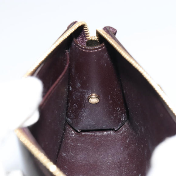 LOUIS VUITTON Monogram Vernis Trousse cosmetic Pouch Amarante M93565 Auth 159451