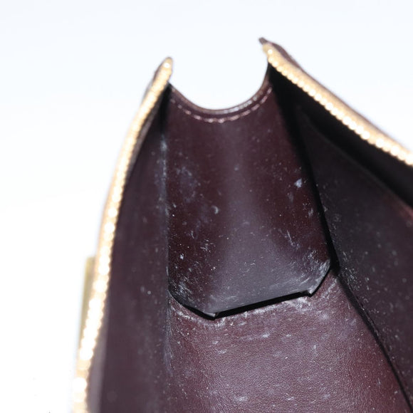 LOUIS VUITTON Monogram Vernis Trousse cosmetic Pouch Amarante M93565 Auth 159451