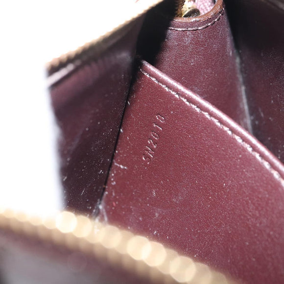 LOUIS VUITTON Monogram Vernis Trousse cosmetic Pouch Amarante M93565 Auth 159451