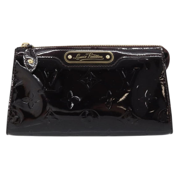 LOUIS VUITTON Monogram Vernis Trousse cosmetic Pouch Amarante M93565 Auth 159451