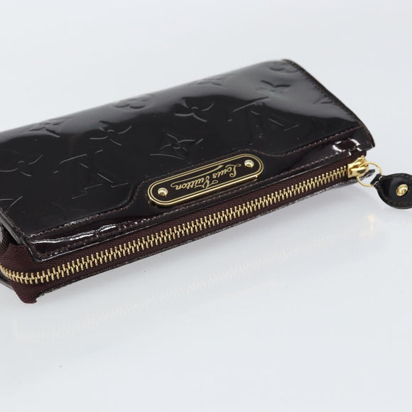 LOUIS VUITTON Monogram Vernis Trousse cosmetic Pouch Amarante M93565 Auth 159451