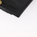 Salvatore Ferragamo Shoulder Wallet Vala Leather Black Gold Auth 159452-15