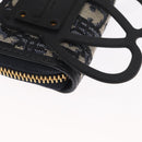 Christian Dior Trotter Canvas Phone Shoulder Shoulder Bag Navy Gold Auth 159453M-12