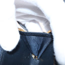 Christian Dior Trotter Canvas Phone Shoulder Shoulder Bag Navy Gold Auth 159453M-20