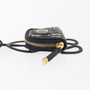 Christian Dior Trotter Canvas Phone Shoulder Shoulder Bag Navy Gold Auth 159453M-5