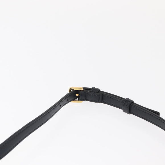 Christian Dior Trotter Canvas Phone Shoulder Shoulder Bag Navy Gold Auth 159453M