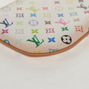 LOUIS VUITTON Monogram Multicolor Pochette MM Pouch White M60028 LV Auth 159454V-15