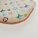 LOUIS VUITTON Monogram Multicolor Pochette MM Pouch White M60028 LV Auth 159454V-16