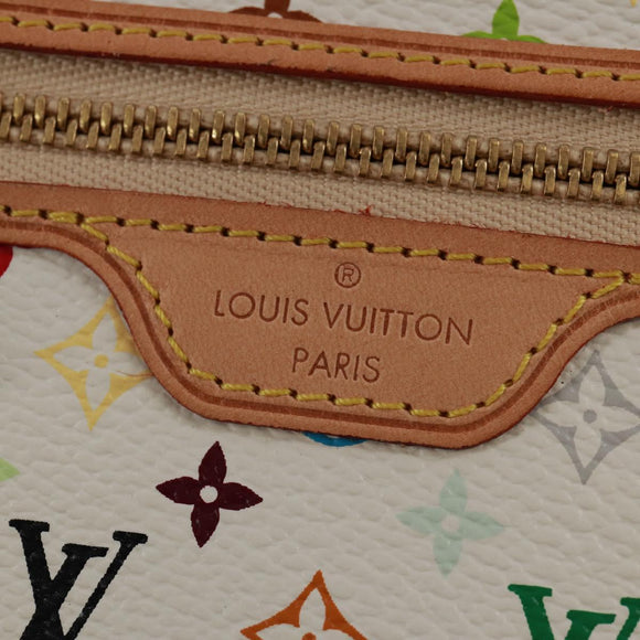 LOUIS VUITTON Monogram Multicolor Pochette MM Pouch White M60028 LV Auth 159454V