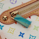 LOUIS VUITTON Monogram Multicolor Pochette MM Pouch White M60028 LV Auth 159454V-18