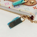 LOUIS VUITTON Monogram Multicolor Pochette MM Pouch White M60028 LV Auth 159454V-9