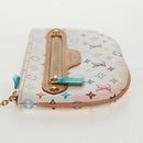 LOUIS VUITTON Monogram Multicolor Pochette MM Pouch White M60028 LV Auth 159454V-3