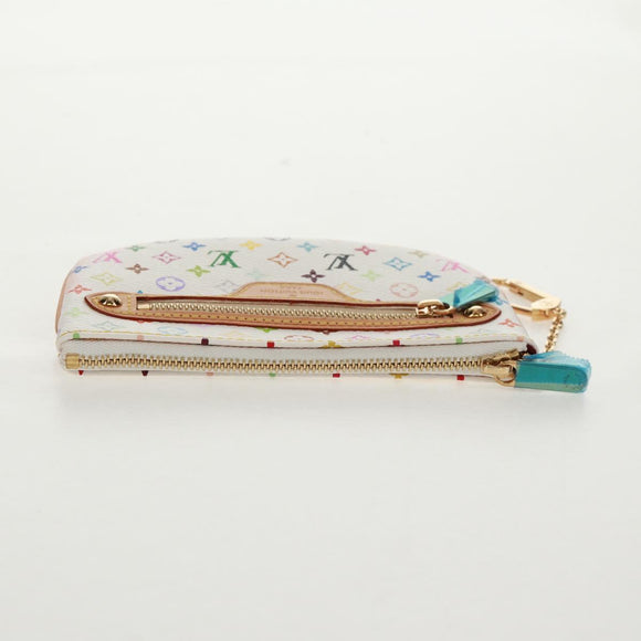 LOUIS VUITTON Monogram Multicolor Pochette MM Pouch White M60028 LV Auth 159454V
