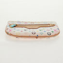 LOUIS VUITTON Monogram Multicolor Pochette MM Pouch White M60028 LV Auth 159454V-6