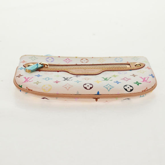 LOUIS VUITTON Monogram Multicolor Pochette MM Pouch White M60028 LV Auth 159454V
