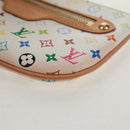 LOUIS VUITTON Monogram Multicolor Pochette MM Pouch White M60028 LV Auth 159454V-14