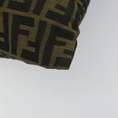 FENDI Zucca Canvas Purse Brown Black Auth 159458-9