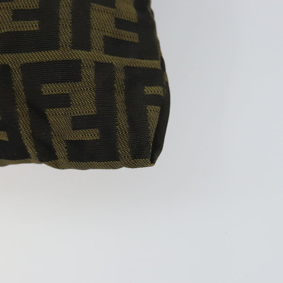 FENDI Zucca Canvas Purse Brown Black Auth 159458