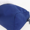 PRADA Pouch Nylon Blue Gold Auth 159459-10