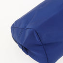 PRADA Pouch Nylon Blue Gold Auth 159459-11