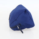 PRADA Pouch Nylon Blue Gold Auth 159459-4