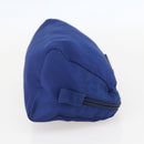 PRADA Pouch Nylon Blue Gold Auth 159459-5