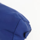 PRADA Pouch Nylon Blue Gold Auth 159459-8