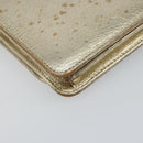 Miu Miu Chain Wallet Shoulder Bag Leather Gold Auth 159461-13