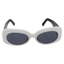 CHANEL Sunglasses plastic White CC Auth 159462-2