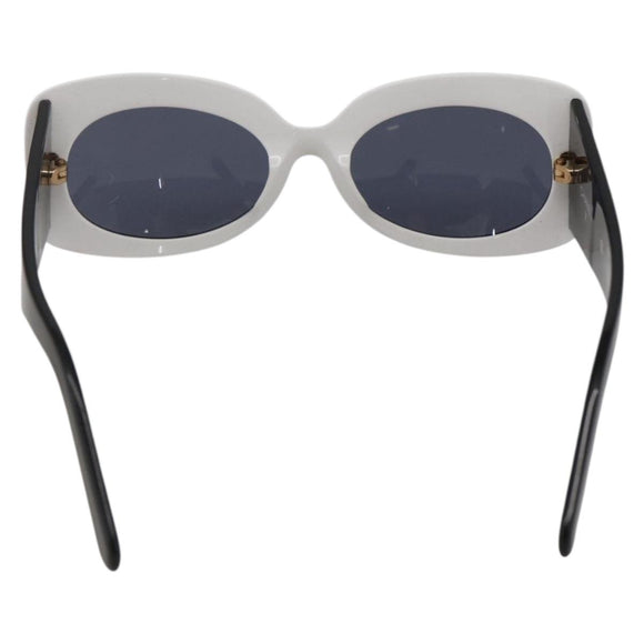 CHANEL Sunglasses plastic White CC Auth 159462