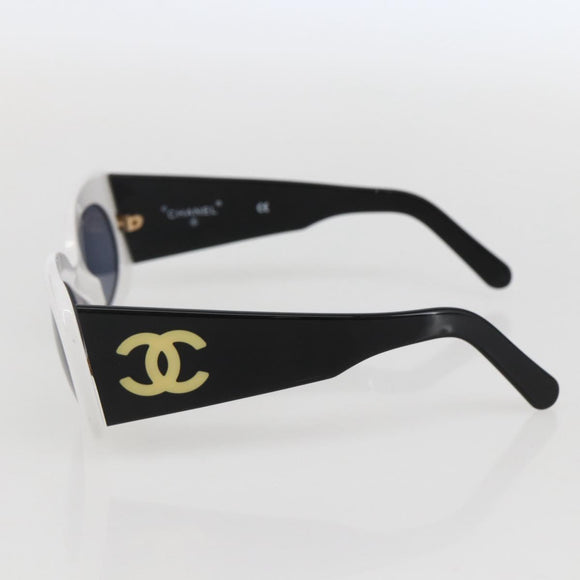 CHANEL Sunglasses plastic White CC Auth 159462