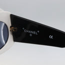 CHANEL Sunglasses plastic White CC Auth 159462-9