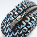 PRADA Pouch Nylon Blue Silver Auth 159464-15
