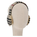 BURBERRY Nova Check Earmuff Wool Beige Auth 159465-1