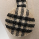 BURBERRY Nova Check Earmuff Wool Beige Auth 159465-5