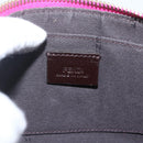 FENDI Zucchino Canvas Accessory Pouch Multicolor Gold Auth 159466V-18