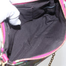 FENDI Zucchino Canvas Accessory Pouch Multicolor Gold Auth 159466V-10