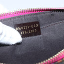 FENDI Zucchino Canvas Accessory Pouch Multicolor Gold Auth 159466V-11