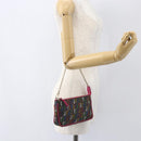 FENDI Zucchino Canvas Accessory Pouch Multicolor Gold Auth 159466V-22