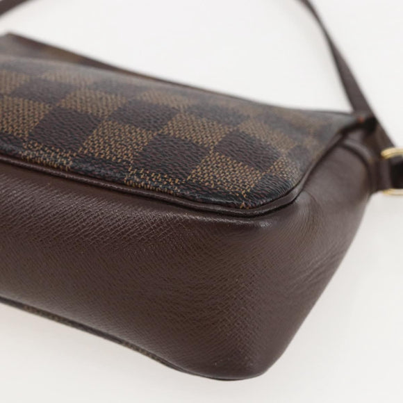 LOUIS VUITTON Damier Ebene Trousse Makeup Pouch N51982 LV Auth 159468