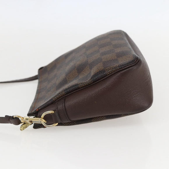 LOUIS VUITTON Damier Ebene Trousse Makeup Pouch N51982 LV Auth 159468