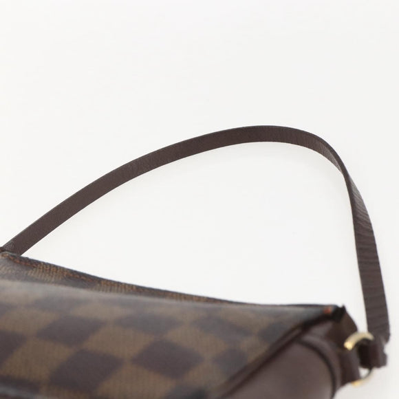 LOUIS VUITTON Damier Ebene Trousse Makeup Pouch N51982 LV Auth 159468