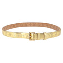 LOUIS VUITTON Monogram Mahina Ceinture Belt 42.5"" Gold M9614W LV Auth 159469-1
