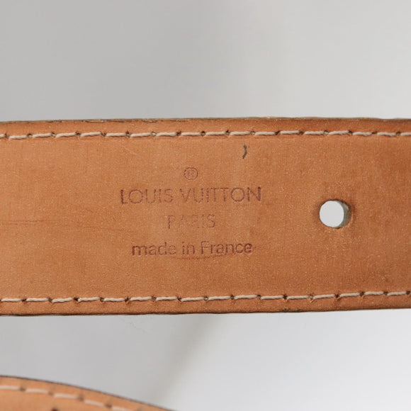 LOUIS VUITTON Monogram Mahina Ceinture Belt 42.5"" Gold M9614W LV Auth 159469