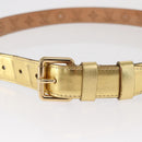 LOUIS VUITTON Monogram Mahina Ceinture Belt 42.5"" Gold M9614W LV Auth 159469-5