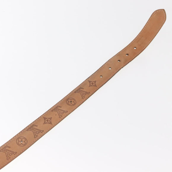 LOUIS VUITTON Monogram Mahina Ceinture Belt 42.5"" Gold M9614W LV Auth 159469