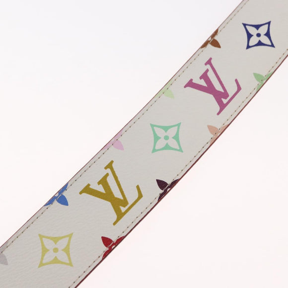 LOUIS VUITTON Multicolor Ceinture LV Printed Initials Studs M6909 Auth 159470V